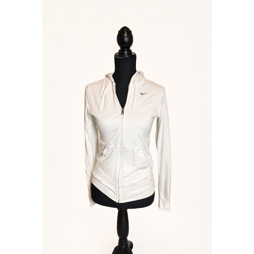 Nike The Athletic Dept White Zip-Up Hoodie Size M